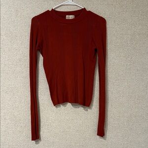 Aritzia Rich Red Long Sleeve Top